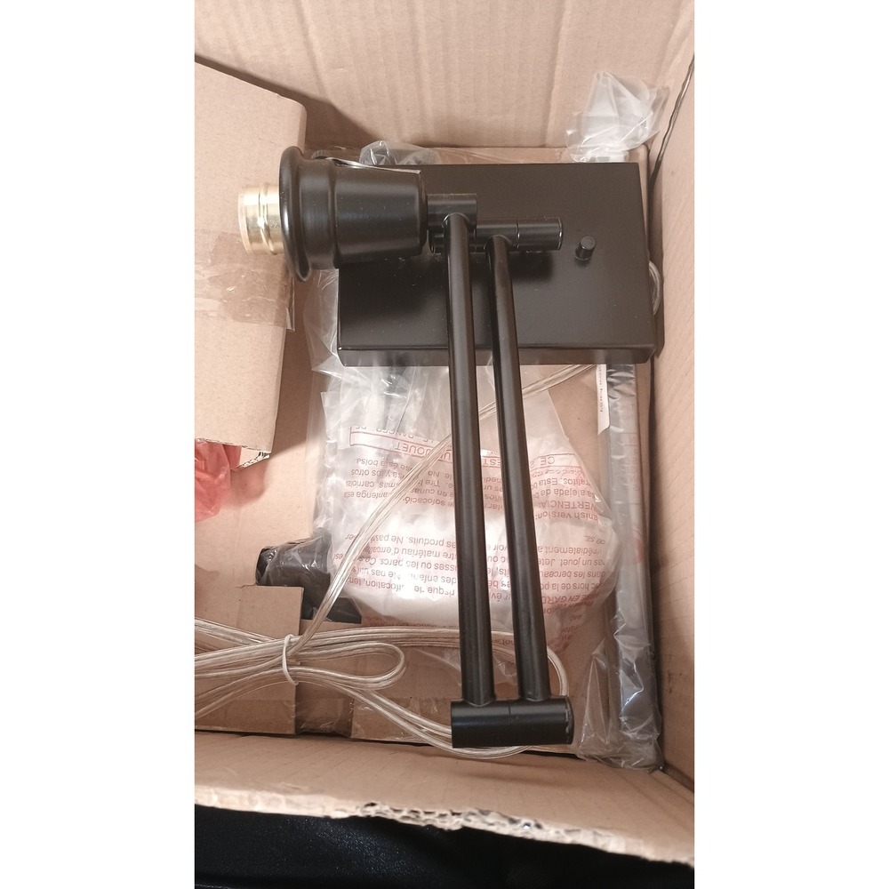 Pair of New Revel Swing Arm Wall Lamps Black New Industrial Modern W22-227489